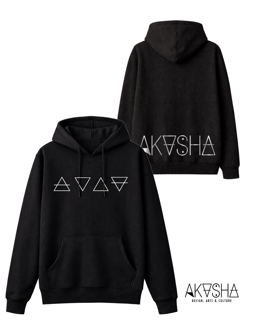 4 Elements Symbols - Akasha Hoodie